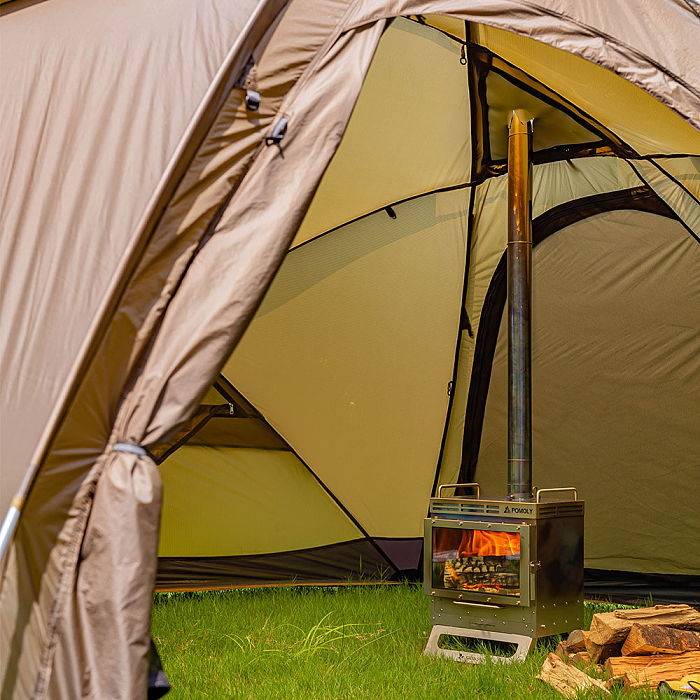 Dweller-Ti Wood Stove | Titanium Outdoor Fireplace | POMOLY & GREEN STOVE New Arrival