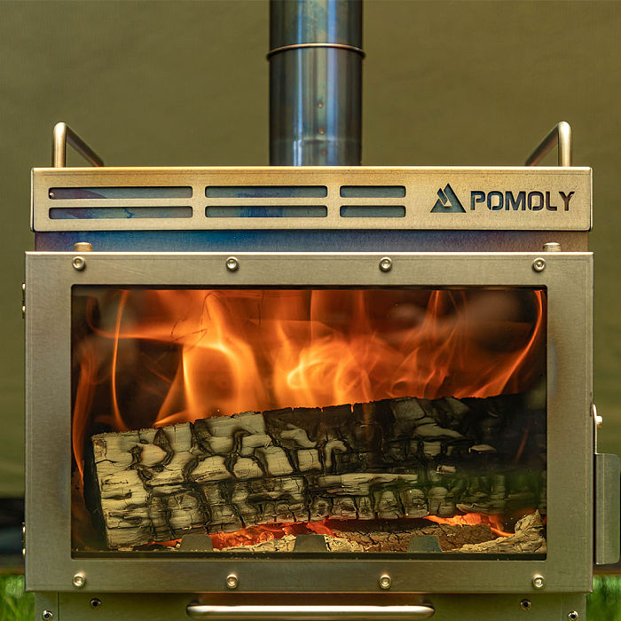 Dweller-Ti Wood Stove | Titanium Outdoor Fireplace | POMOLY & GREEN STOVE New Arrival