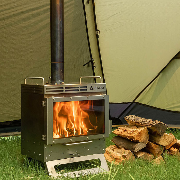Dweller-Ti Wood Stove | Titanium Outdoor Fireplace | POMOLY & GREEN STOVE New Arrival