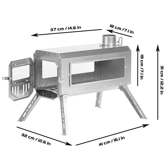 【Pre Order】Traveller 3 Wood Stove | Non Rolling Titanium Chimney Version | Ultralight Tent Stove | New Arrival