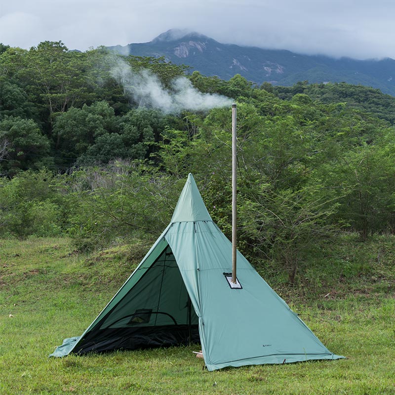 HUSSAR Plus Tipi with Stove Jack 4P Hot Tent | POMOLY 2021