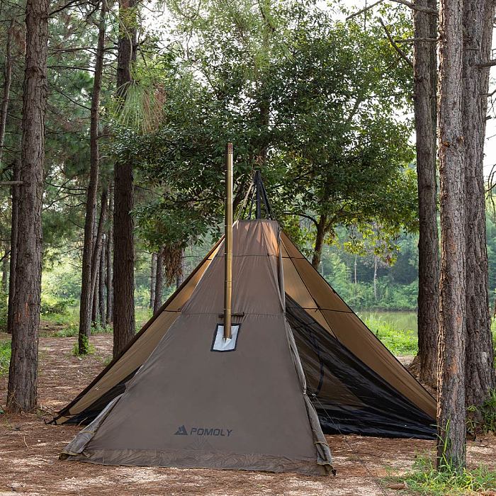 HUSSAR Plus 2.0 Camping Hot Tent | Tipi Tent with Stove Jack | POMOLY New Arrival