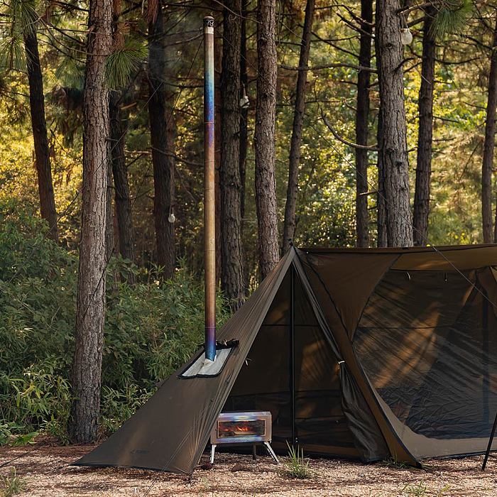 【Pre Order】STOVEHUT 20 Ultralight Shelter Hot Tent Camping Tent with Stove Jack (Brown) | POMOLY New Arrival