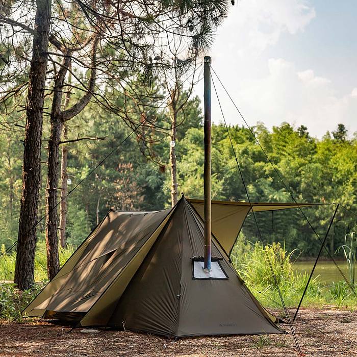 【Pre Order】STOVEHUT 20 Ultralight Shelter Hot Tent Camping Tent with Stove Jack (Brown) | POMOLY New Arrival