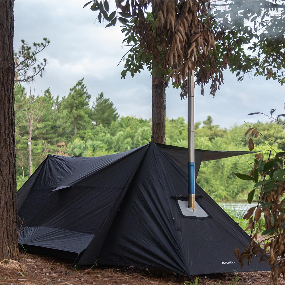 テント・タープ POMOLY STOVE HUT BLACK STOVEHUT Black Shelter Hot Tent | Camping Baker Style Shelter Tent