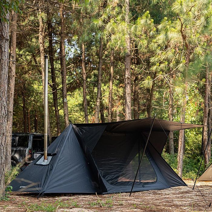 STOVEHUT BLACK Shelter Hot Tent with Stove Jack | Camping Hot Tent | POMOLY New Arrival