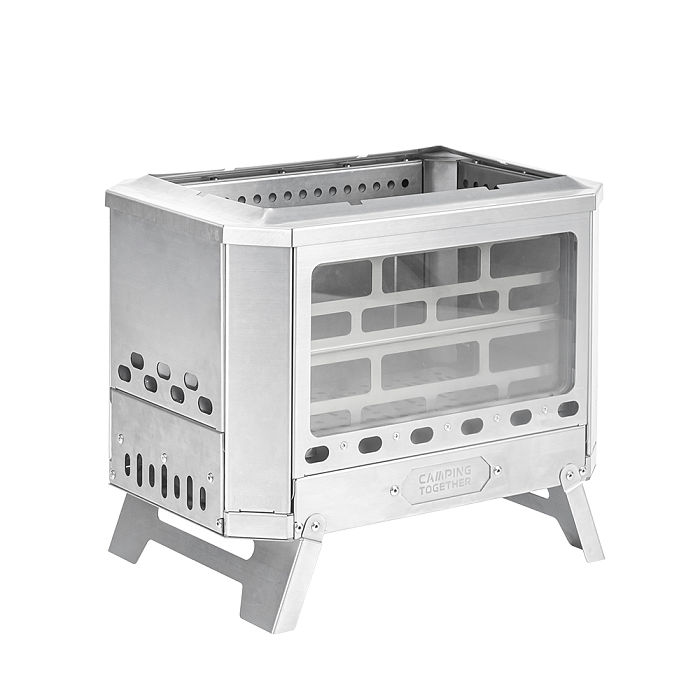Mj?lnir Fire Pit | CAMPING TOGETHER Stainless Steel 304 Camping Wood Stove| New Arrival