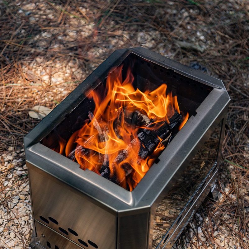 Mjölnir Camping Fire Pit | Stainless Steel Second Burning Camping