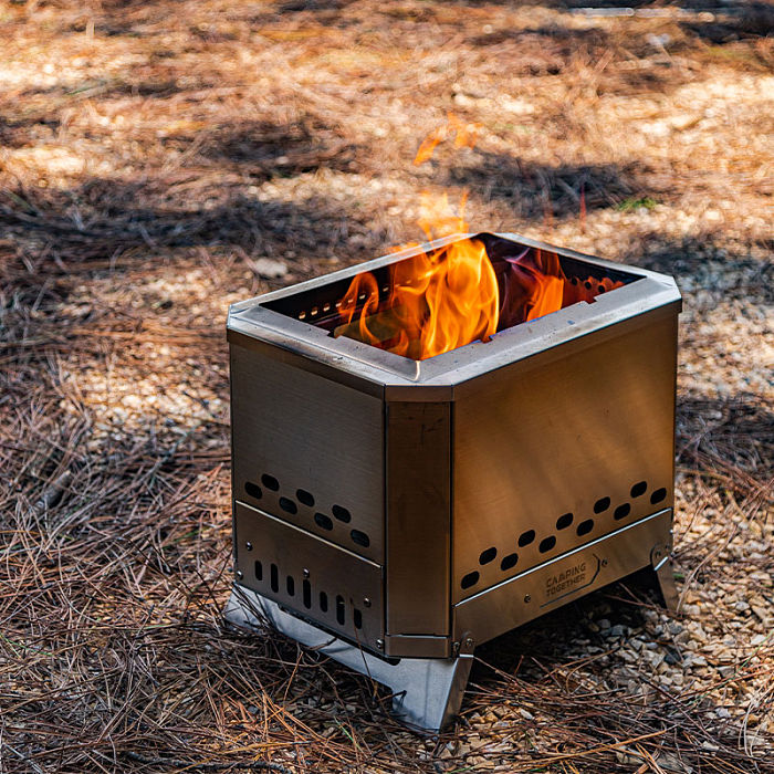 Mj?lnir Fire Pit | CAMPING TOGETHER Stainless Steel 304 Camping Wood Stove| New Arrival