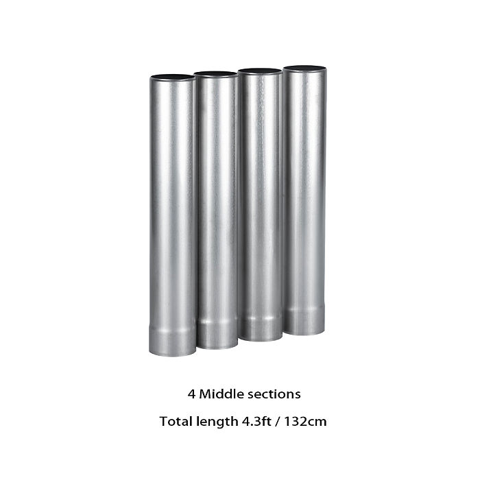 Φ2.36in x 14.17in (Φ6cm x 36cm) Titanium Extension Middle Section Chimney Set | POMOLY