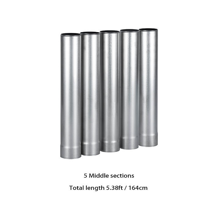 Φ2.36in x 14.17in (Φ6cm x 36cm) Titanium Extension Middle Section Chimney Set | POMOLY