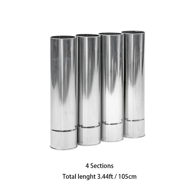 Φ2.76in x 11.81in (Φ7cm x 30cm) Chimney Extension Set | Stainless Steel Stovepipe Set | POMOLY