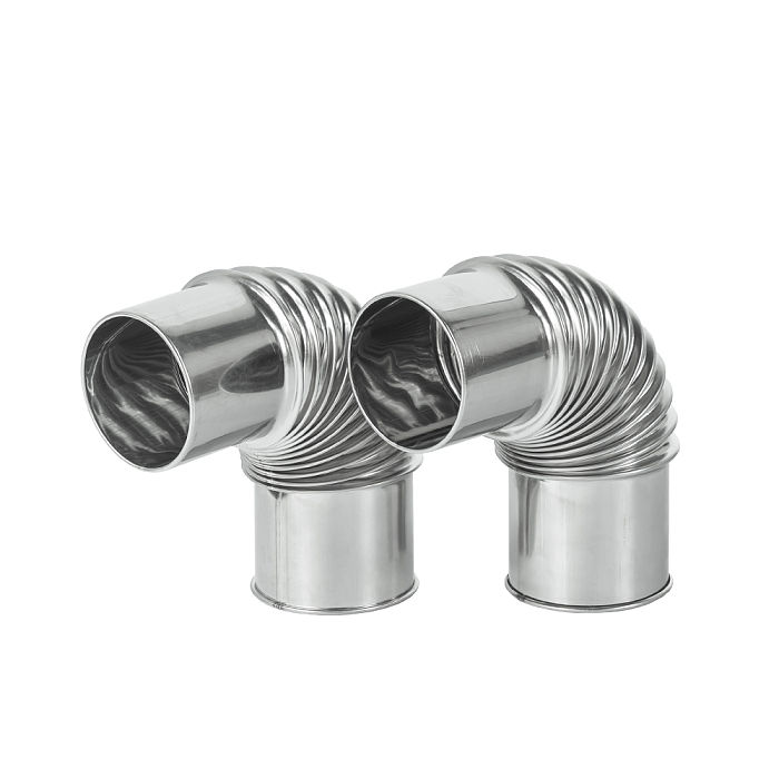 45 / 90 Degree Chimney Section | Φ2.76in x 2 Sections (Φ7cm) Stainless Steel Chimney for Wood Stove | POMOLY