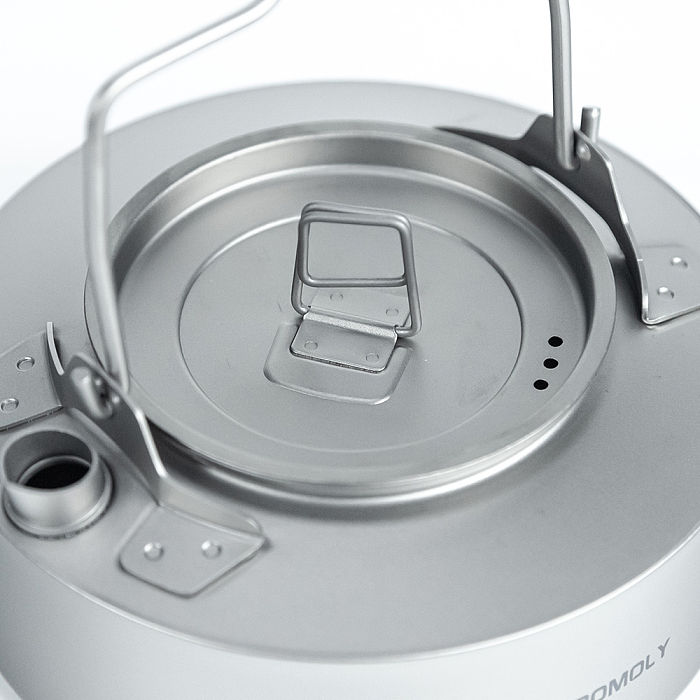 POMOLY Titanium Kettle 700ml | Ultralight Backpacking Coffee Pot | POMOLY