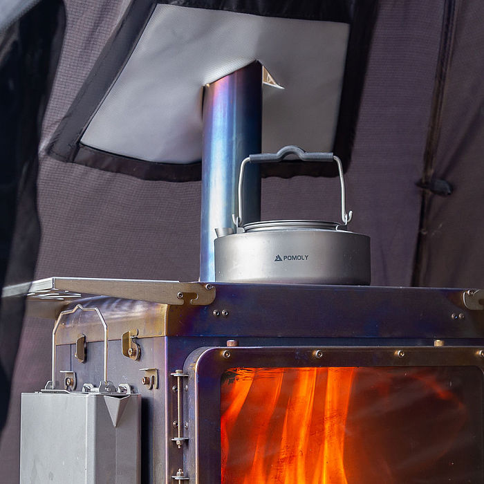 POMOLY Titanium Kettle 700ml | Ultralight Backpacking Coffee Pot | POMOLY