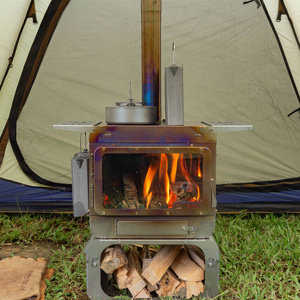 ボッコム　BOCCOM. ローカル　ニンナ　エニードープ　アブディール Lumberjack Max Titanium Tent Stove | Portable Tent Wood Stove