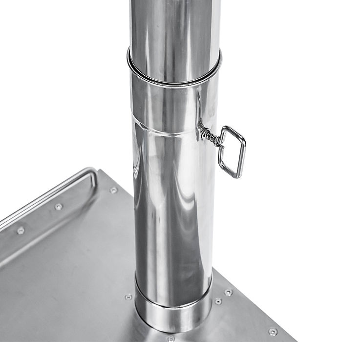 Φ2.76in x 11.8in (Φ7cm x 30cm) Airflow Controller Chimney Section | for Tent Stoves with 2.76in / 7cm Diameter Chimney Pipes | POMOLY