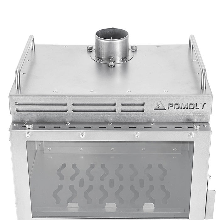 Dweller-Ti Titanium Wood Stove | Segmented Titanium Chimney Version | POMOLY & GREEN STOVE New Arrival