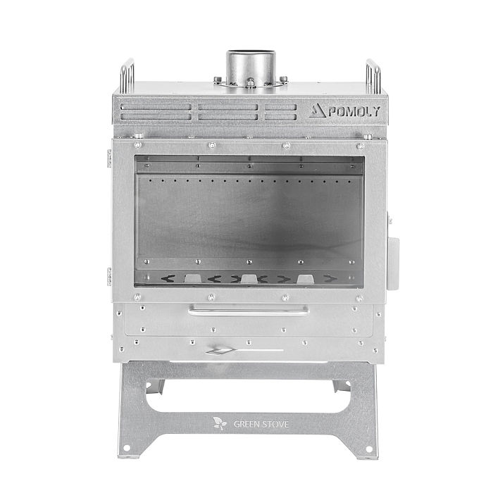 Dweller-Ti Titanium Wood Stove | Segmented Titanium Chimney Version | POMOLY & GREEN STOVE New Arrival
