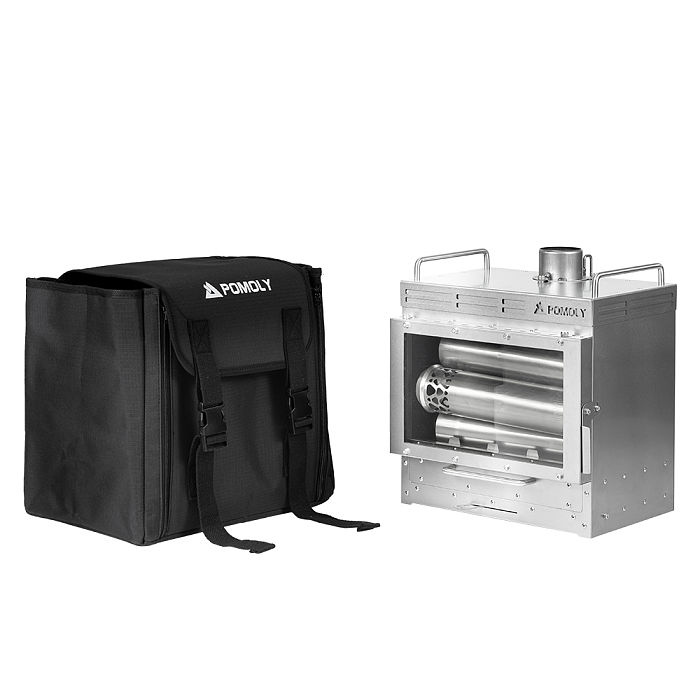 Dweller-Ti Titanium Wood Stove | Segmented Titanium Chimney Version | POMOLY & GREEN STOVE New Arrival