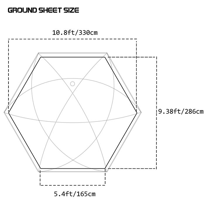 【Pre Order】Flame Retardant Ground Sheet For Dome X Series (Stove Area)