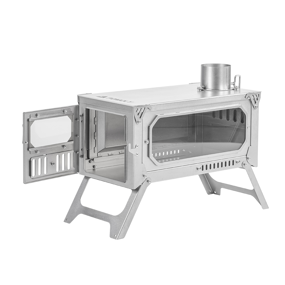 【U1052】T▲レンジボード T-Brick 2.0 Titanium Stove | Fastfold Titanium Tent Wood Stove for