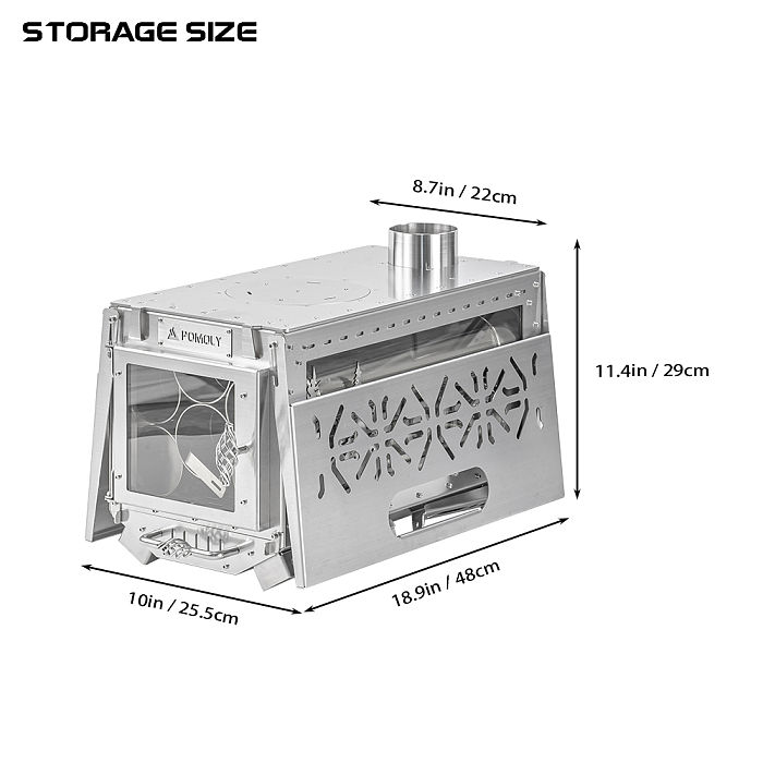 Oroqen Max 3 Wood Stove | Portable Stove for Hot Tent Camping | POMOLY New Arrival