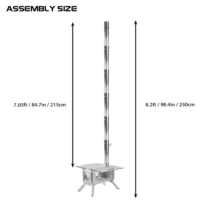 Oroqen Max 3 Wood Stove | Portable Stove for Hot Tent Camping | POMOLY New Arrival