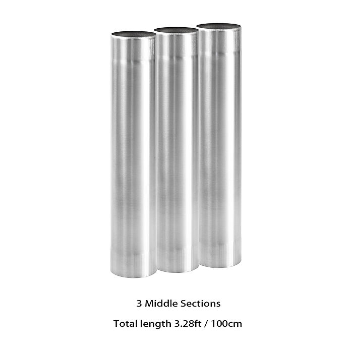 Φ2.76in x 14.17in (Φ7cm x 36cm) Titanium Extension Middle Section Chimney Set | POMOLY New Arrival