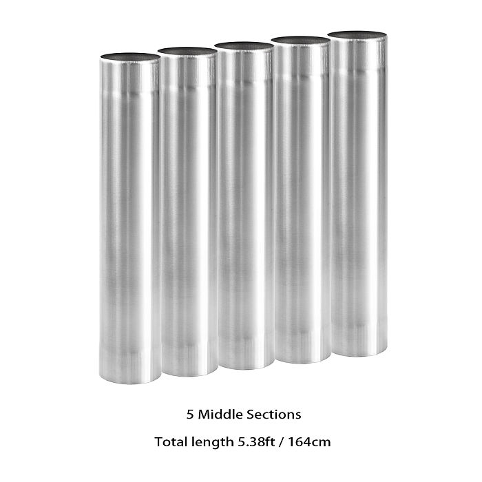 Φ2.76in x 14.17in (Φ7cm x 36cm) Titanium Extension Middle Section Chimney Set | POMOLY New Arrival
