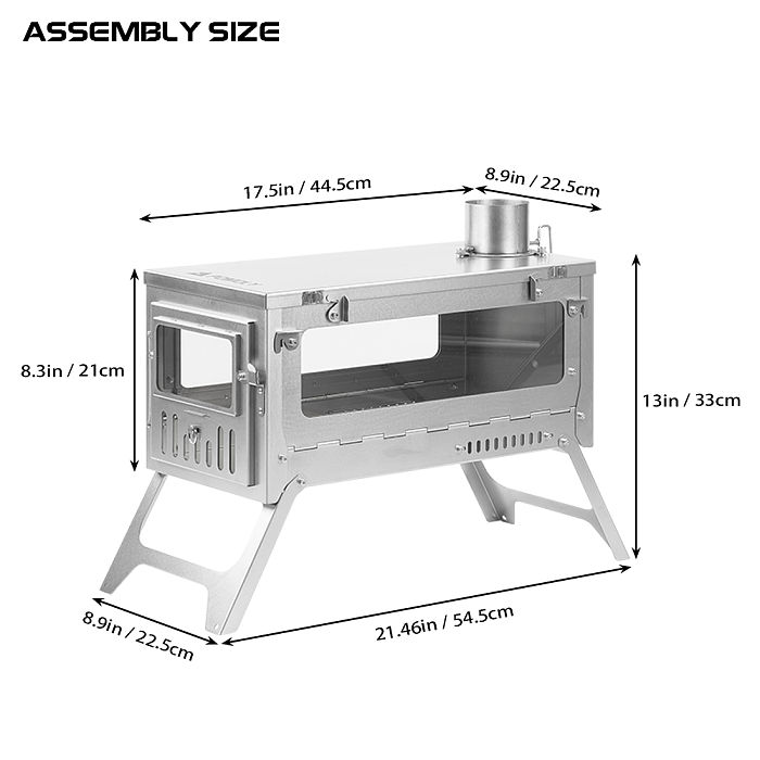 T1 Ultra 3 | Fastfold Titanium Wood Stove | POMOLY New Arrival