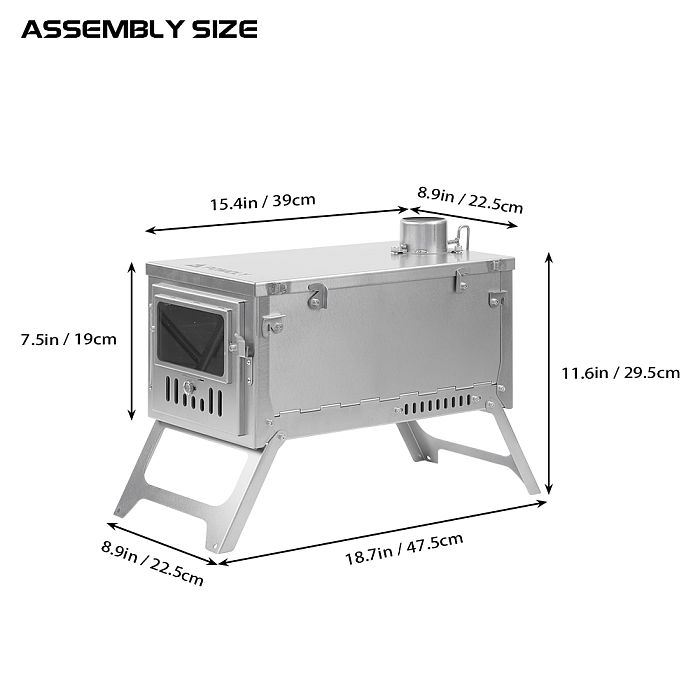 T1 Max | Fastfold Titanium Wood Stove | POMOLY New Arrival 2025