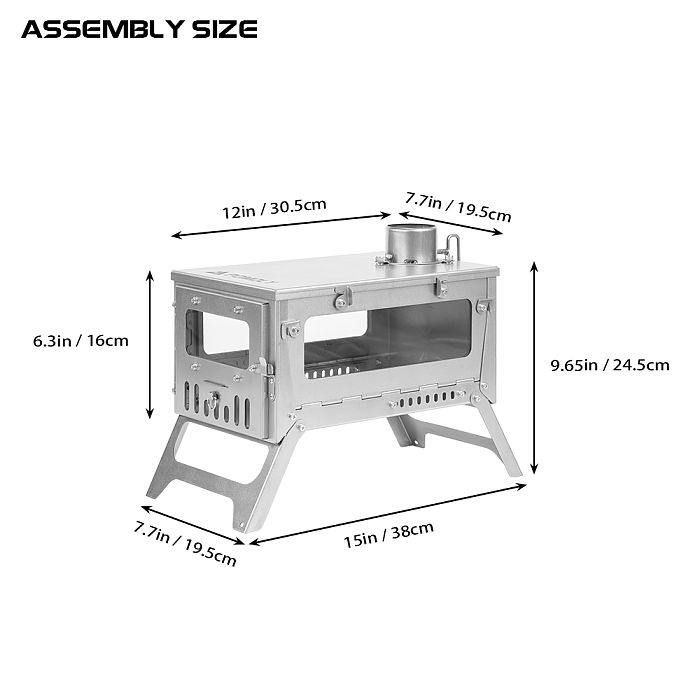 T1 Mini 3 | Fastfold Titanium Wood Stove for Solo Camping | POMOLY New Arrival
