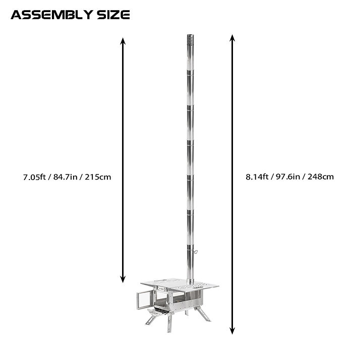 Oroqen 3 Wood Stove | Portable Stove for Hot Tent Camping | POMOLY New Arrival