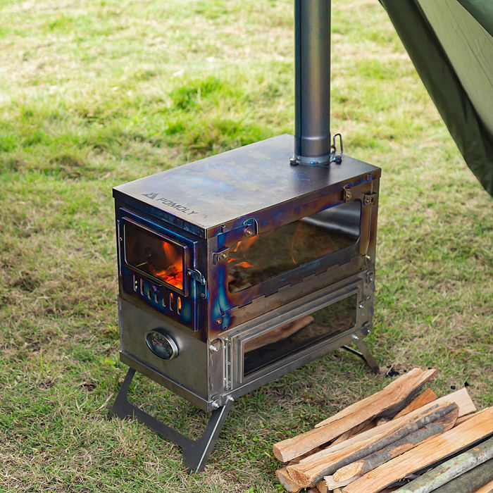 [Independence Day Sale] T1 Taisoca Oven Stove | Portable Titanium Tent Wood Stove with Oven Part | 2022 New Arrival