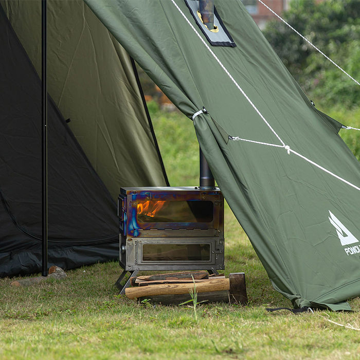 [Independence Day Sale] T1 Taisoca Oven Stove | Portable Titanium Tent Wood Stove with Oven Part | 2022 New Arrival