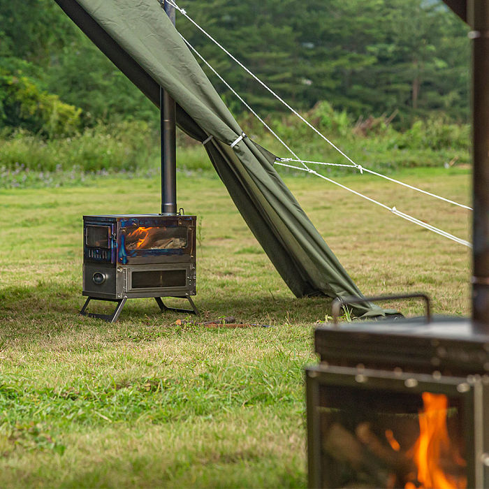 [Independence Day Sale] T1 Taisoca Oven Stove | Portable Titanium Tent Wood Stove with Oven Part | 2022 New Arrival