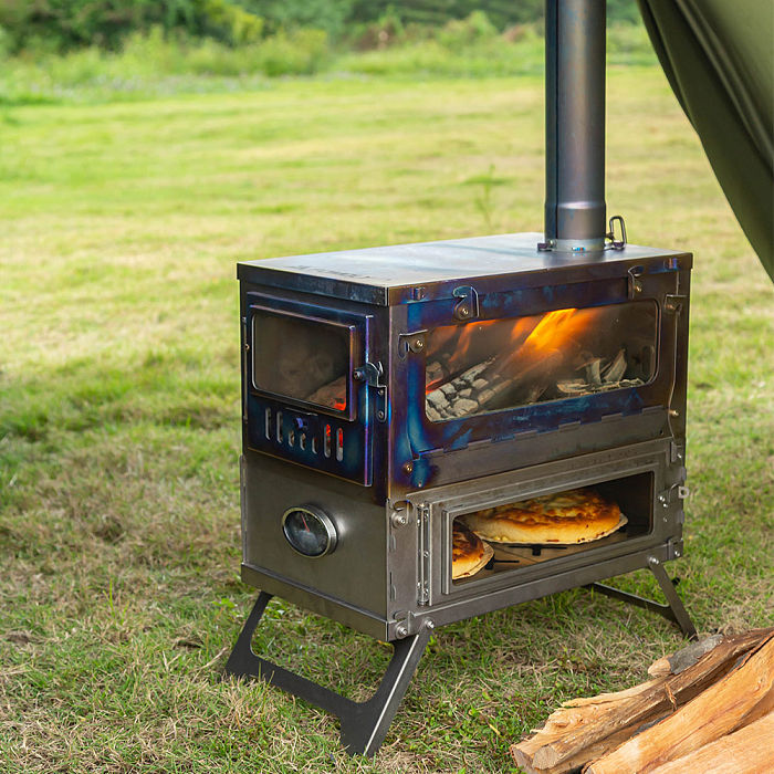 [Independence Day Sale] T1 Taisoca Oven Stove | Portable Titanium Tent Wood Stove with Oven Part | 2022 New Arrival
