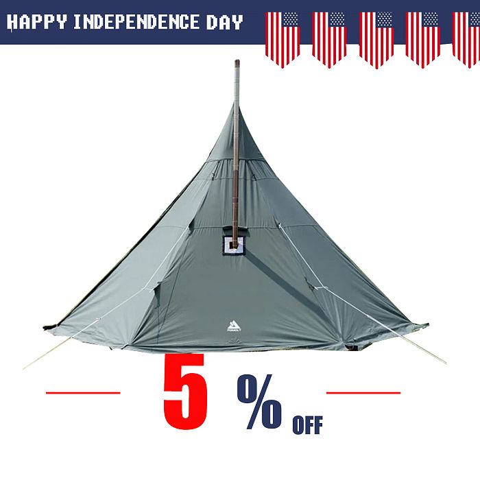 [Independence Day Sale] YARN Plus Canvas Hot Tent with Wood Stove Jack 2-4 Person