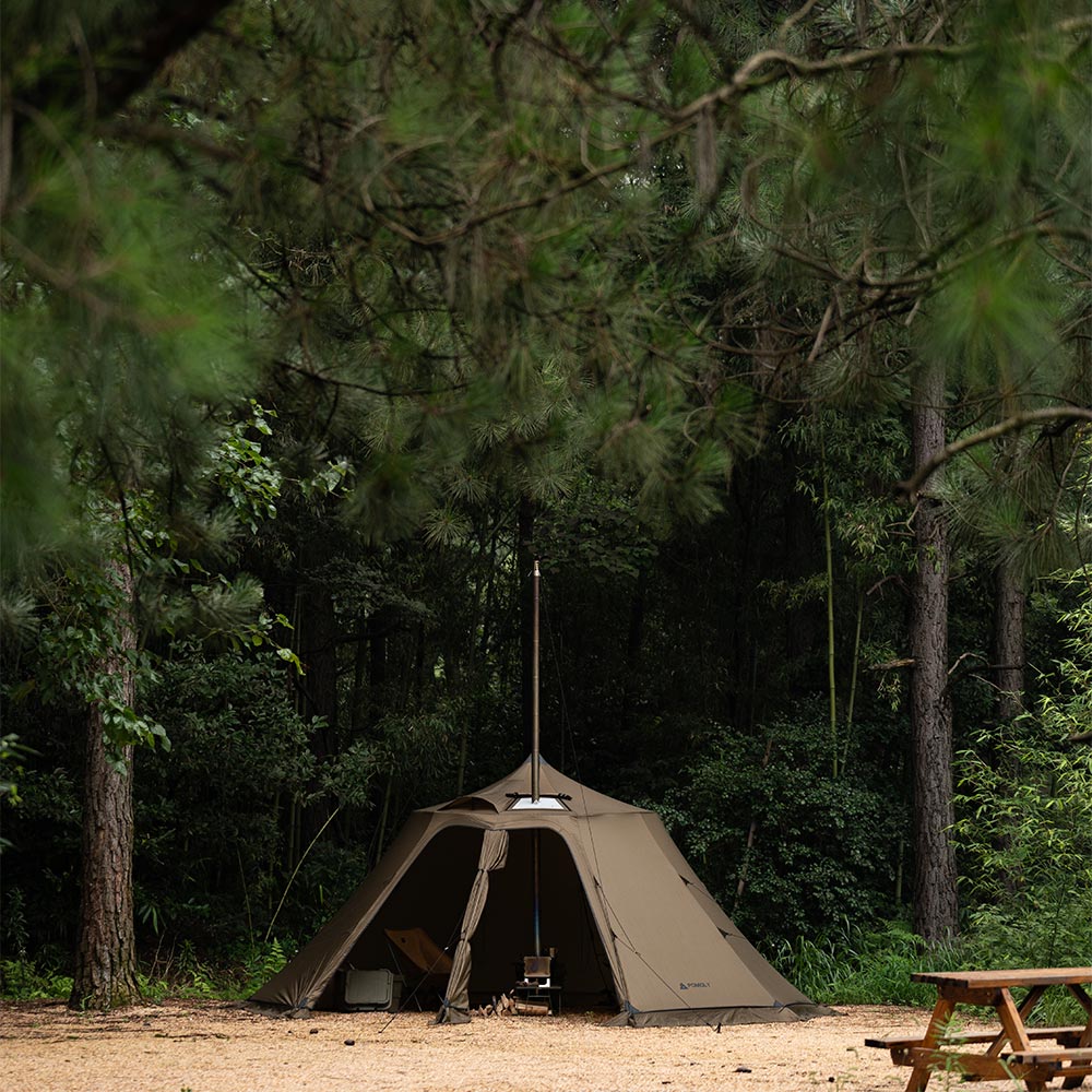 Circle Tent for Camping | POMOLY Circle 6 Hot Tent Bell Tent with