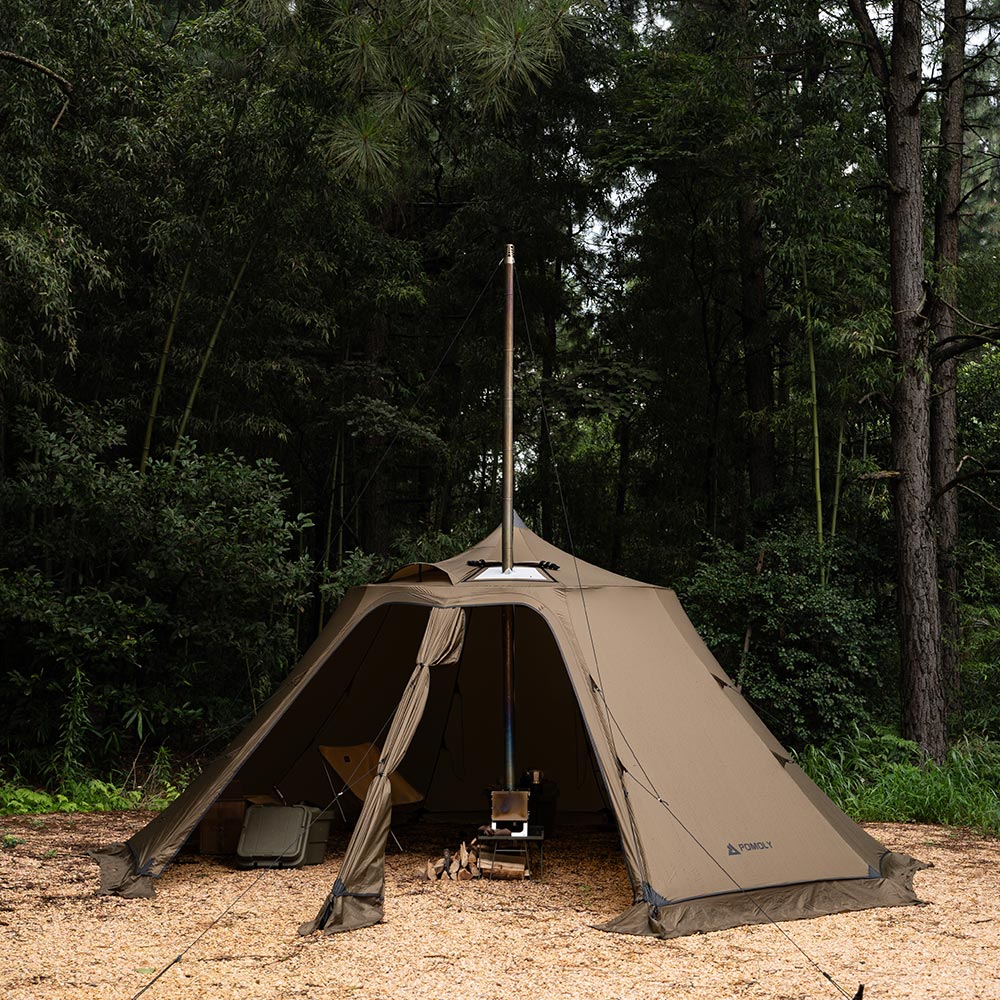 POMOLY Circle 6 ワンポールテント Circle Tent for Camping | POMOLY Circle 6 Hot Tent Bell Tent