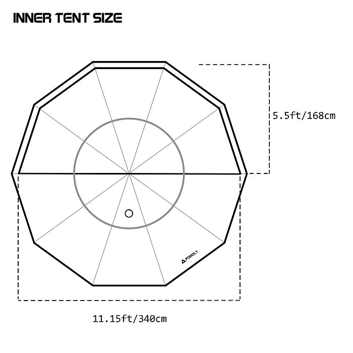 【Pre Order】Circle 6 | Outdoor Hot Tent | Bell-Shaped Camping Hot Tent POMOLY New Arrival 2024