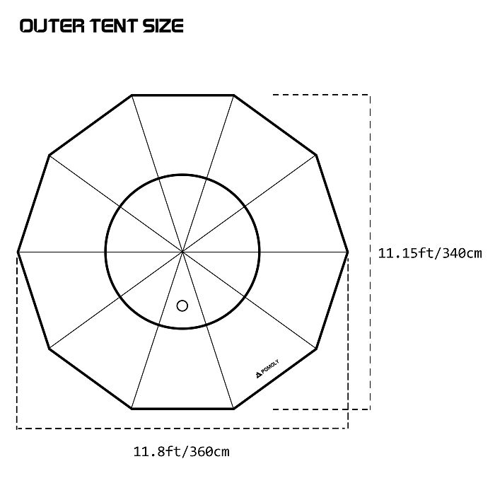 【Pre Order】Circle 6 | Outdoor Hot Tent | Bell-Shaped Camping Hot Tent POMOLY New Arrival 2024