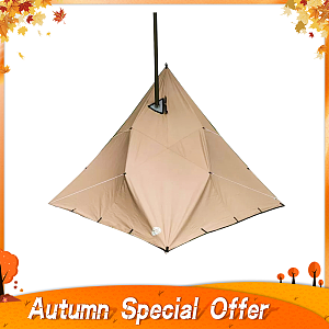 Canvas Shelter with Stove Jack for Solo Bushcraft and Camping