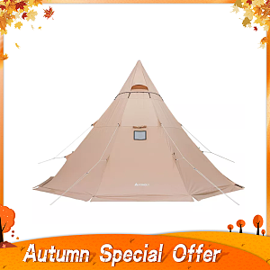 YARN Octa Canvas Hot Tent with Wood Stove Jack 3-5 Person