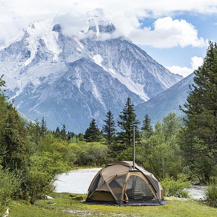 POMOLY Dome X4 Pro | Freestanding Tent Large Round Hot Tent for 2-4 Person