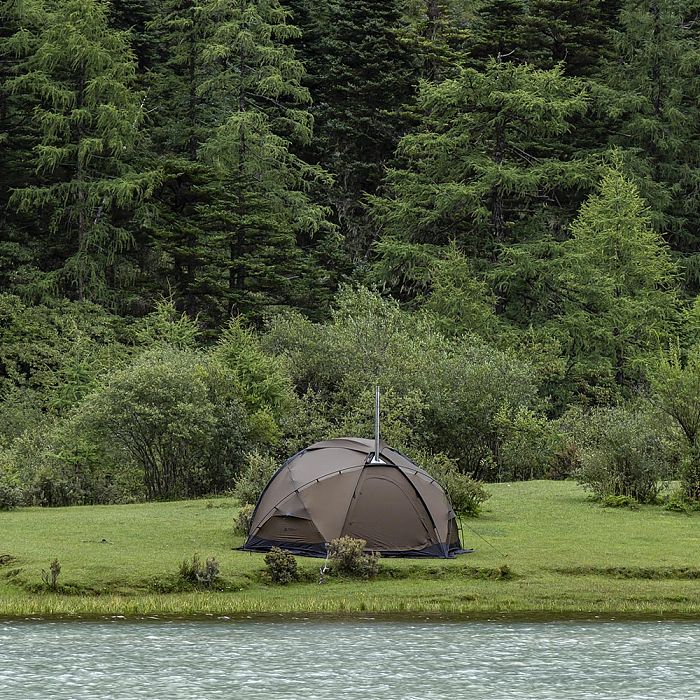 POMOLY Dome X6 | Round Tent Large Freestanding Tent 4-6 Person Family Hot Tent Camping