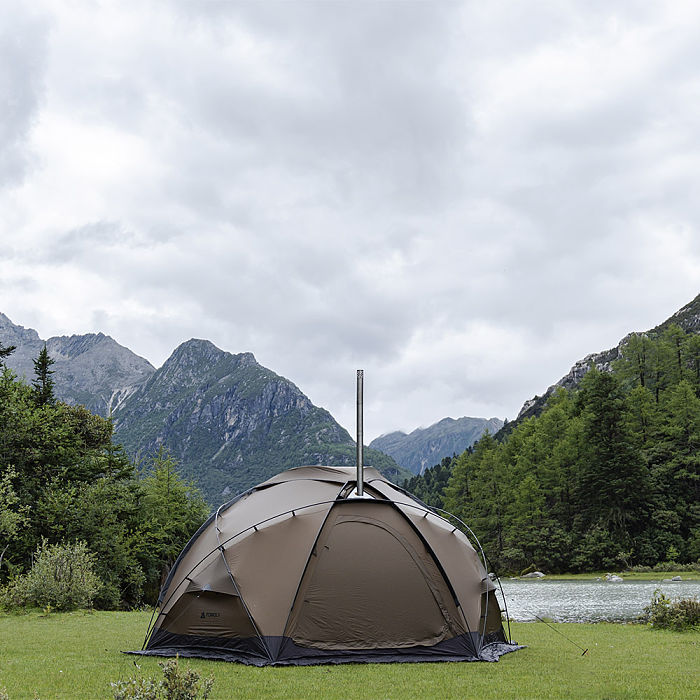 POMOLY Dome X6 | Round Tent Large Freestanding Tent 4-6 Person Family Hot Tent Camping