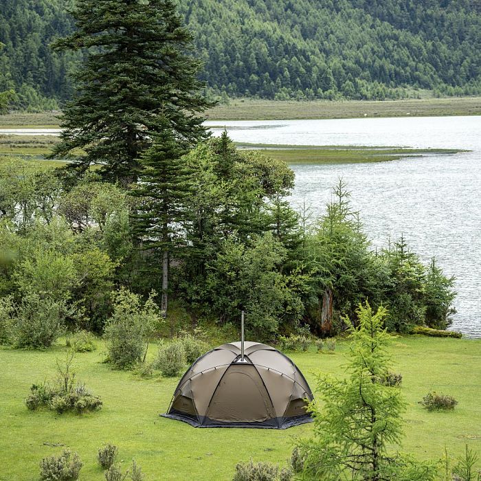 POMOLY Dome X6 | Round Tent Large Freestanding Tent 4-6 Person Family Hot Tent Camping
