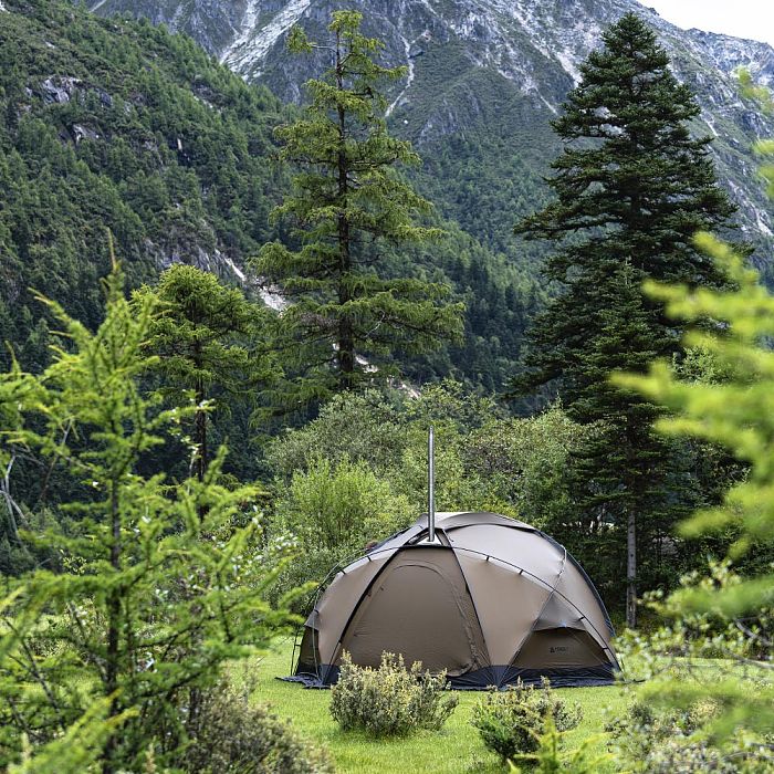 POMOLY Dome X6 | Round Tent Large Freestanding Tent 4-6 Person Family Hot Tent Camping